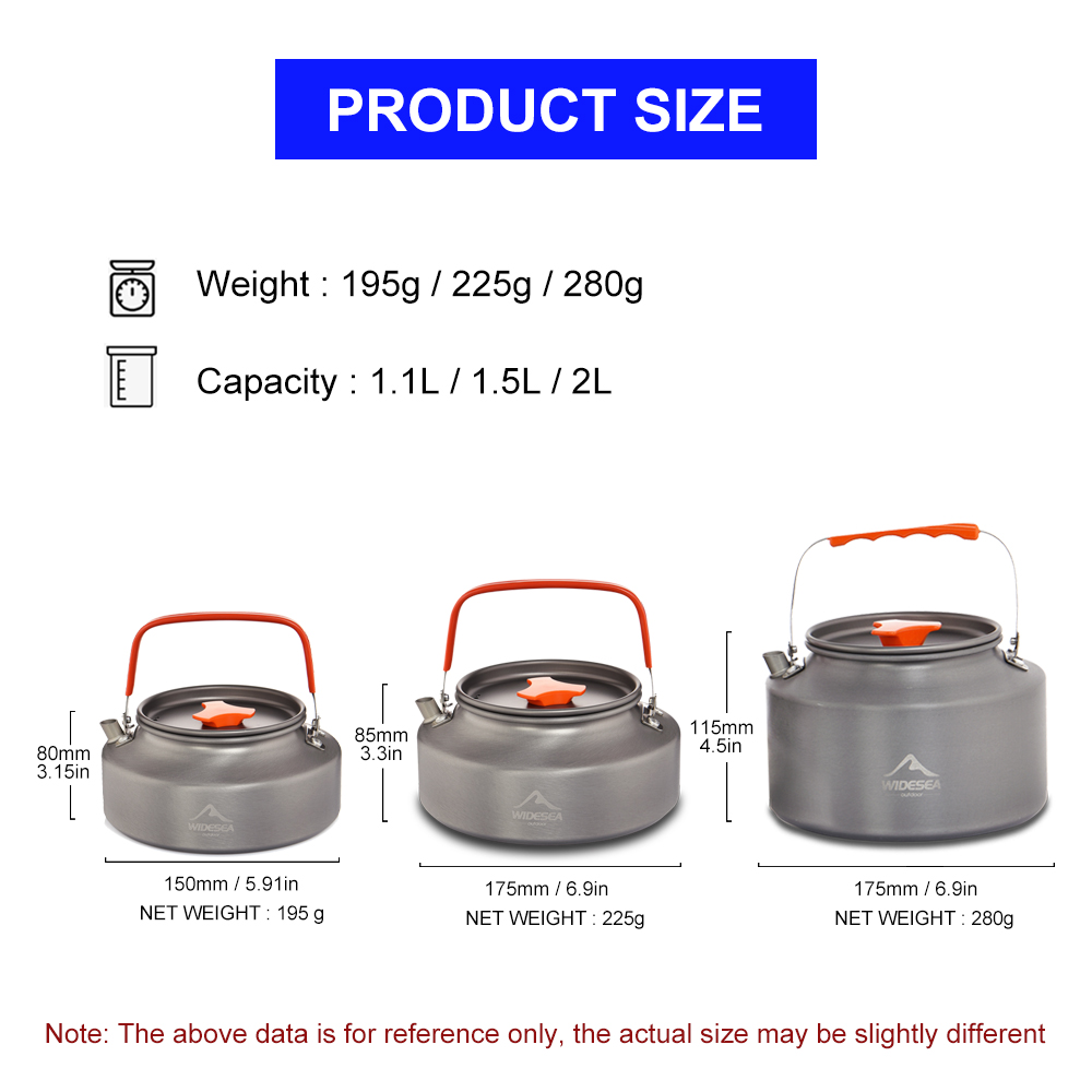 Widesea 1.1L 2L1.5L Camping Wa - Outdoor Coffee Equipment のレビューと価格